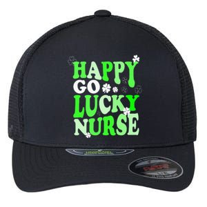 Happy Go Lucky Nurse St Patricks Day Flexfit Unipanel Trucker Cap