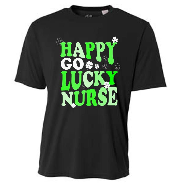 Happy Go Lucky Nurse St Patricks Day Cooling Performance Crew T-Shirt