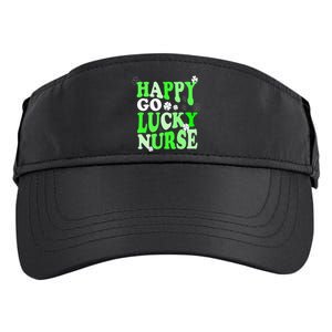 Happy Go Lucky Nurse St Patricks Day Adult Drive Performance Visor