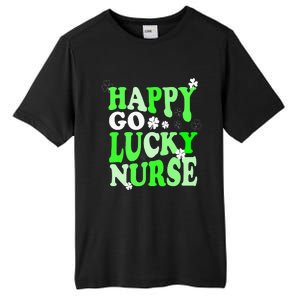 Happy Go Lucky Nurse St Patricks Day Tall Fusion ChromaSoft Performance T-Shirt