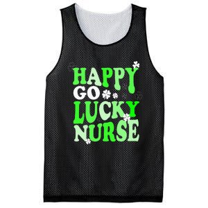 Happy Go Lucky Nurse St Patricks Day Mesh Reversible Basketball Jersey Tank