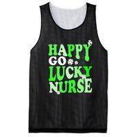 Happy Go Lucky Nurse St Patricks Day Mesh Reversible Basketball Jersey Tank