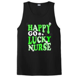 Happy Go Lucky Nurse St Patricks Day PosiCharge Competitor Tank