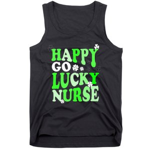 Happy Go Lucky Nurse St Patricks Day Tank Top