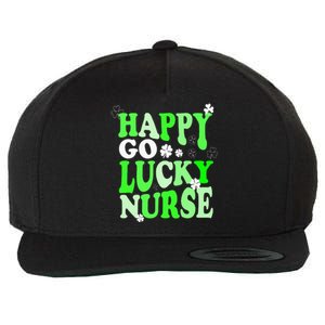 Happy Go Lucky Nurse St Patricks Day Wool Snapback Cap