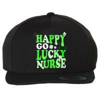 Happy Go Lucky Nurse St Patricks Day Wool Snapback Cap