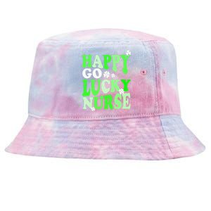 Happy Go Lucky Nurse St Patricks Day Tie-Dyed Bucket Hat