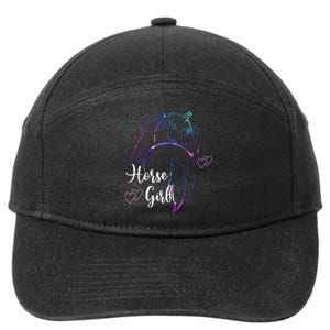 Horse Girl Love Horses Riding Horseback Riding Kids Women 7-Panel Snapback Hat