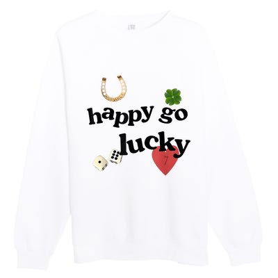 Happy Go Lucky Premium Crewneck Sweatshirt