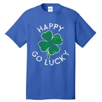 Happy Go Luck Lucky Clover St Patrick's Day Distress Great Gift Tall T-Shirt