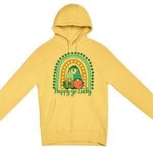 Happy Go Lucky Gnomes St Patrick's Day Gift Premium Pullover Hoodie