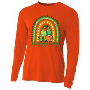 Happy Go Lucky Gnomes St Patrick's Day Gift Cooling Performance Long Sleeve Crew