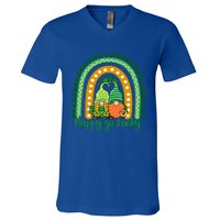 Happy Go Lucky Gnomes St Patrick's Day Gift V-Neck T-Shirt