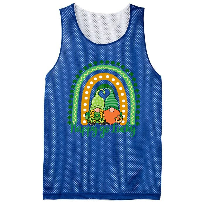 Happy Go Lucky Gnomes St Patrick's Day Gift Mesh Reversible Basketball Jersey Tank