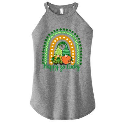 Happy Go Lucky Gnomes St Patrick's Day Gift Women’s Perfect Tri Rocker Tank