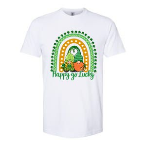 Happy Go Lucky Gnomes St Patrick's Day Gift Softstyle CVC T-Shirt