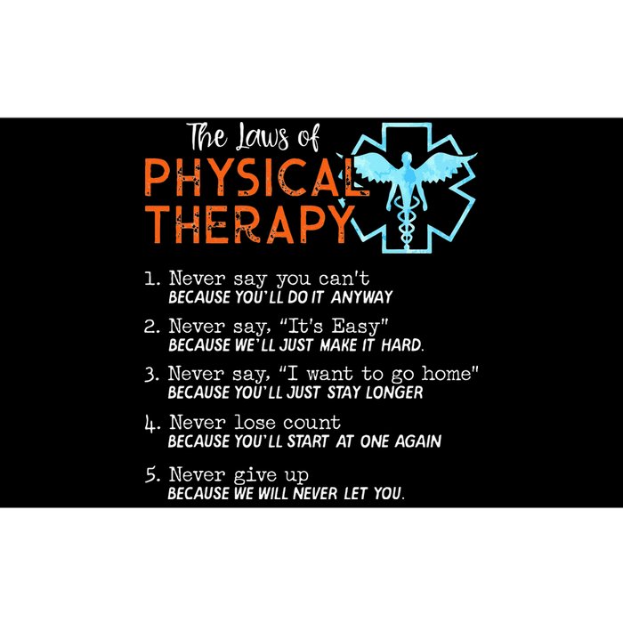 Hospital Gift Laws of Physiotherapy PT Bumper Sticker