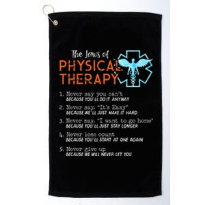 Hospital Gift Laws of Physiotherapy PT Platinum Collection Golf Towel