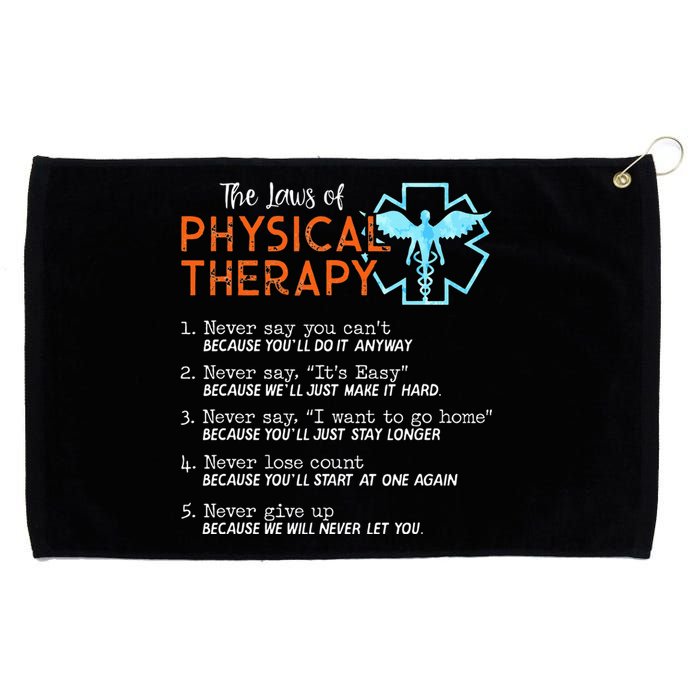 Hospital Gift Laws of Physiotherapy PT Grommeted Golf Towel