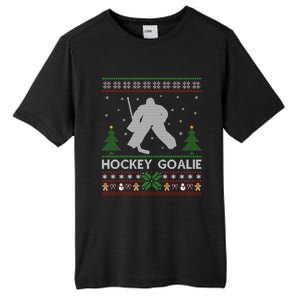 Hockey Goaltender Lover Ugly Hockey Goaltender Christmas Funny Gift Tall Fusion ChromaSoft Performance T-Shirt