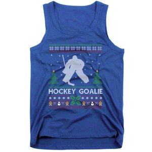 Hockey Goaltender Lover Ugly Hockey Goaltender Christmas Funny Gift Tank Top