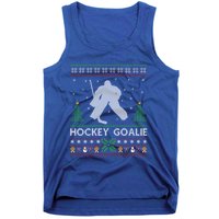 Hockey Goaltender Lover Ugly Hockey Goaltender Christmas Funny Gift Tank Top