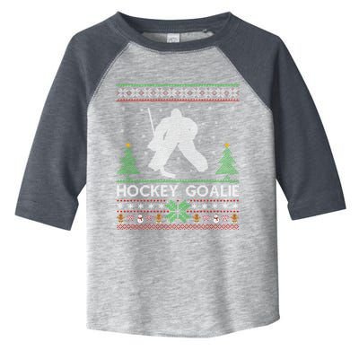 Hockey Goaltender Lover Ugly Hockey Goaltender Christmas Funny Gift Toddler Fine Jersey T-Shirt