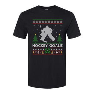 Hockey Goaltender Lover Ugly Hockey Goaltender Christmas Funny Gift Softstyle CVC T-Shirt