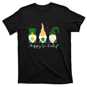 Happy Go Lucky Gnomes Funny Irish St Patrick's Day T-Shirt