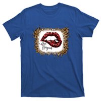 Hello Gorgeous Leopard Big Red Lips Heart Valentines Day Funny Gift T-Shirt