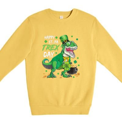 Happy Pat Rex Day Dinosaur T Rex St Patrick's Day Boys Kids Premium Crewneck Sweatshirt