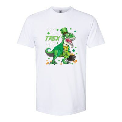 Happy Pat Rex Day Dinosaur T Rex St Patrick's Day Boys Kids Softstyle® CVC T-Shirt