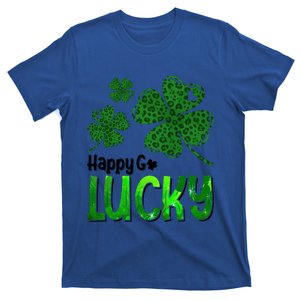 Happy Go Lucky Heart St Patricks Day Lucky Clover Shamrock Gift T-Shirt