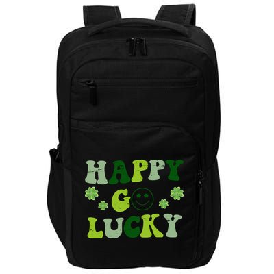 Happy Go Lucky Retro Hippie St Patrick's Day Impact Tech Backpack
