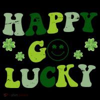 Happy Go Lucky Retro Hippie St Patrick's Day 16 in Basic Backpack
