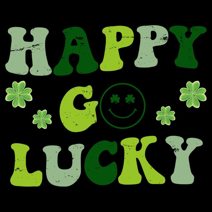 Happy Go Lucky Retro Hippie St Patrick's Day Zip Tote Bag