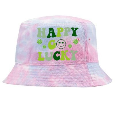 Happy Go Lucky Retro Hippie St Patrick's Day Tie-Dyed Bucket Hat