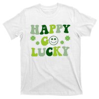 Happy Go Lucky Retro Hippie St Patrick's Day T-Shirt