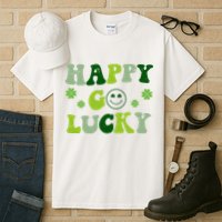 Happy Go Lucky Retro Hippie St Patrick's Day Tall T-Shirt