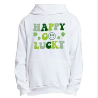 Happy Go Lucky Retro Hippie St Patrick's Day Urban Pullover Hoodie