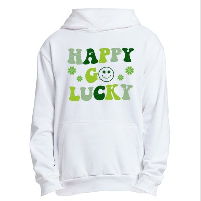 Happy Go Lucky Retro Hippie St Patrick's Day Urban Pullover Hoodie