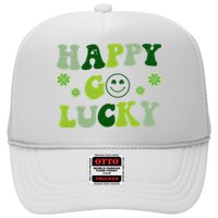 Happy Go Lucky Retro Hippie St Patrick's Day Trucker Hat