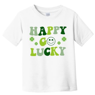 Happy Go Lucky Retro Hippie St Patrick's Day Toddler T-Shirt
