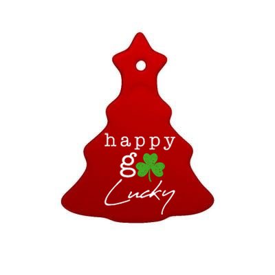 Happy Go Lucky Irish St Paddys Day Ceramic Tree Ornament