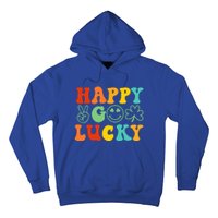 Happy Go Lucky Retro St Patrick's Day Shamrock Vintage Gift Hoodie