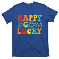 Happy Go Lucky Retro St Patrick's Day Shamrock Vintage Gift T-Shirt