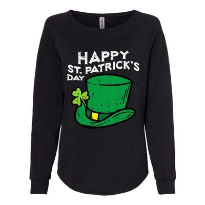 Happy Go Lucky St Patricks Day Leprechaun Hat Womens California Wash Sweatshirt