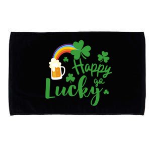 Happy Go Lucky Shamrock Funny St Patrick's Day Meaningful Gift Microfiber Hand Towel