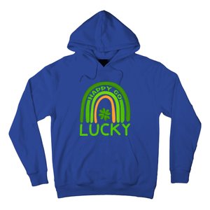 Happy Go Lucky Shamrock St Patrick's Day Meaningful Gift Hoodie