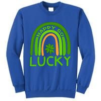 Happy Go Lucky Shamrock St Patrick's Day Meaningful Gift Sweatshirt